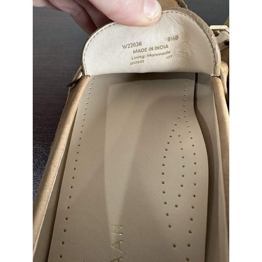 Cole Haan Evelyn Bow Driver Loafer Birch Beige Nubuck Size 9.5 Women’s - Picture 5 of 10